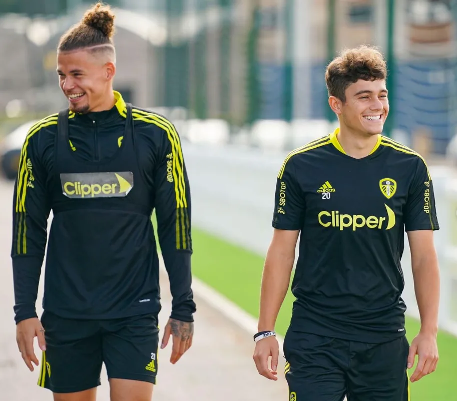 Daniel James training with Leeds United after his move from Manchester United in 2021