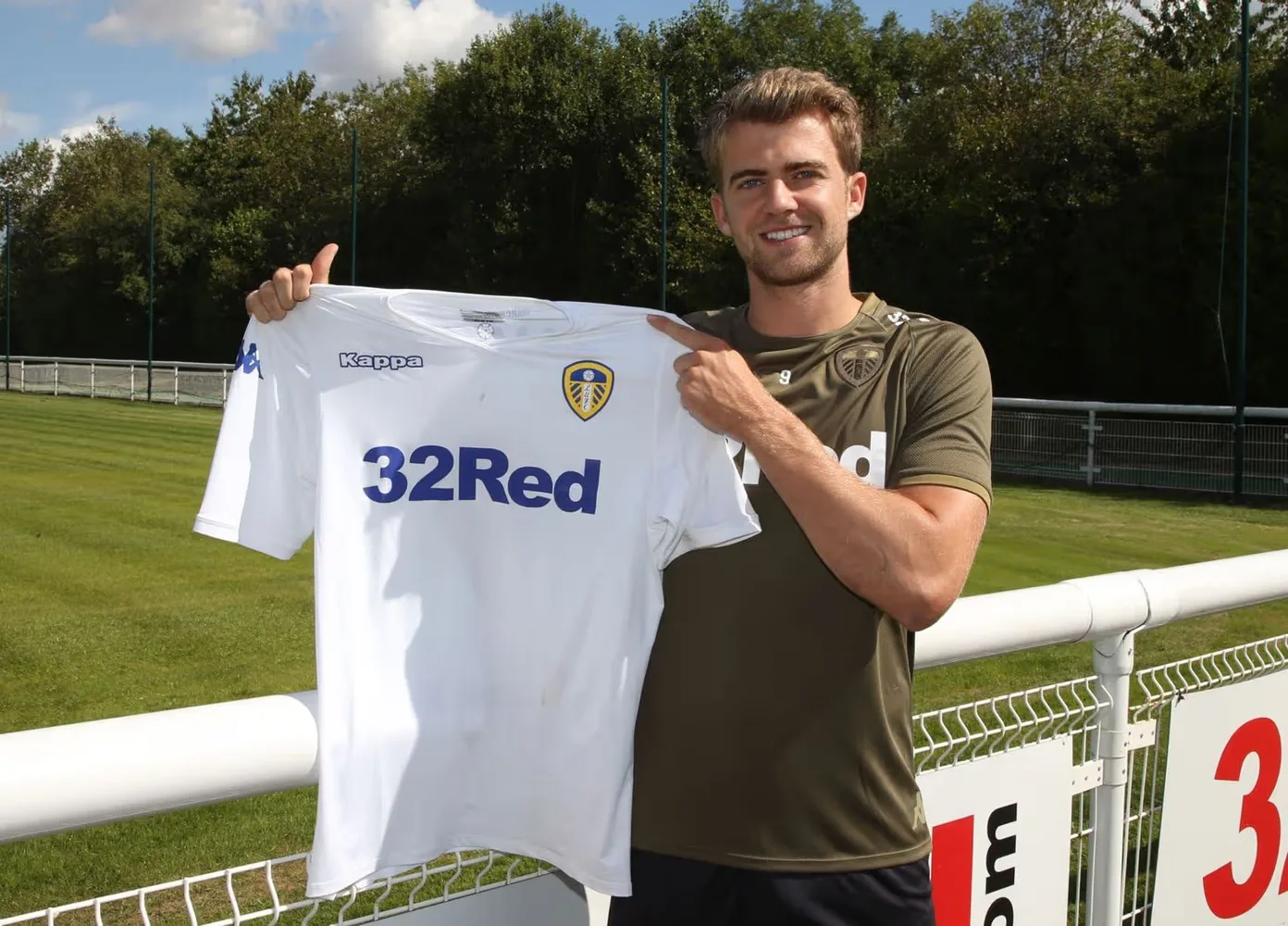 Patrick Bamford in Leeds United colours after joining the club in summer 2018