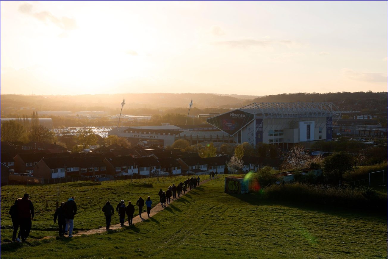 Elland Road at sunset