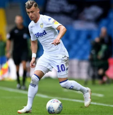 Ezgjan Alioski playing for Leeds United during his four-year spell at Elland Road