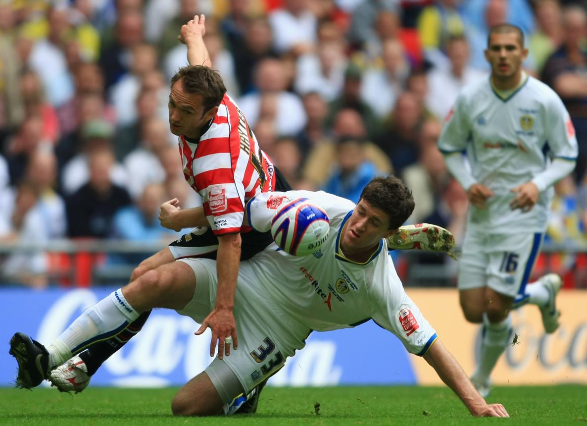 Action from the 2008 League One play-off final between Doncaster Rovers and Leeds United at Wembley