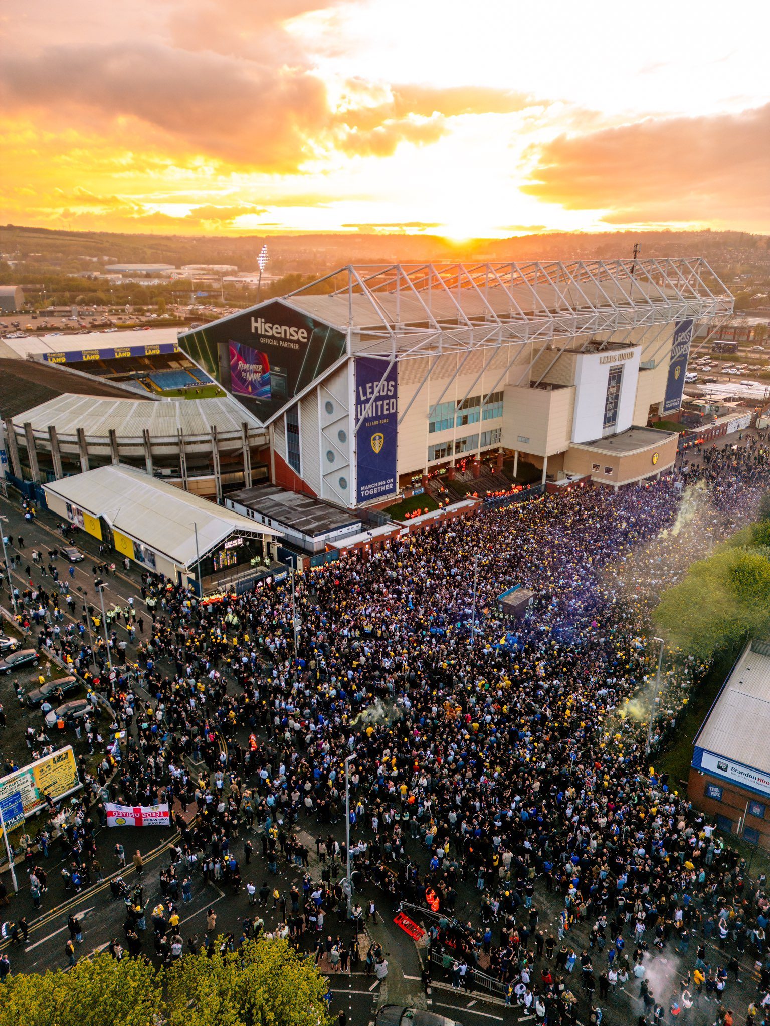 Elland Road from above, 2025