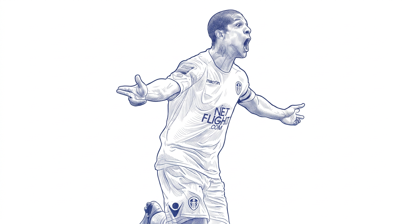 Illustration of Jermaine Beckford celebrating
