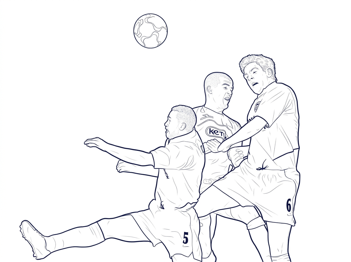 Illustration of Lucas Radebe and Jonathan Woodgate defending